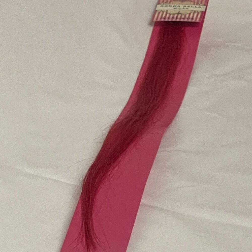 Donna Bella Milan 16" Hilo-Human Hi-Lo Lights Hair Extensions - Red - Clip In